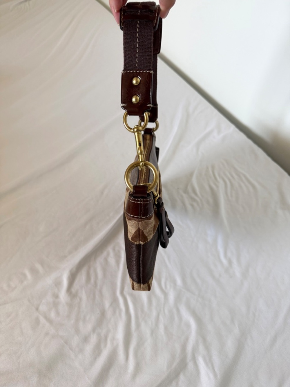 Vintage Coach Demi Stripe Shoulder Bag - Picture 7 of 9